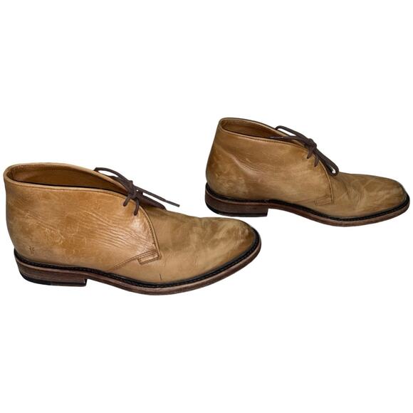 FRYE James Tan Brown Leather Chukka Boots    Size: 9.5D - Picture 3 of 8